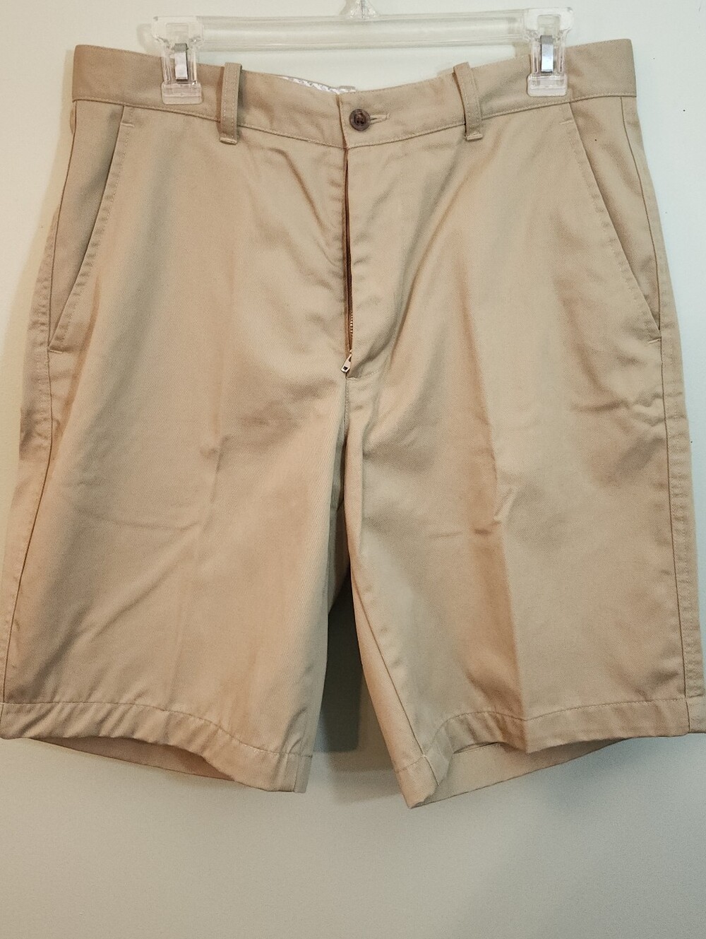 VINTAGE GAP ICONIC Easy Fit KHAKI Chino Flat Front Shorts Waist Mens Size 32 EUC